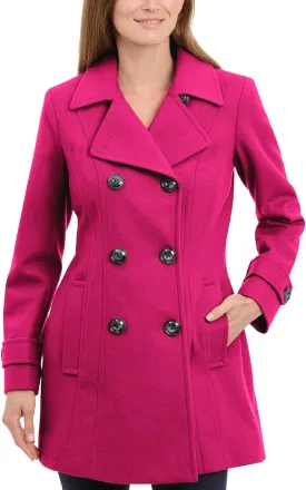 Anne Klein Women's Classic Double Breasted Wool Coat