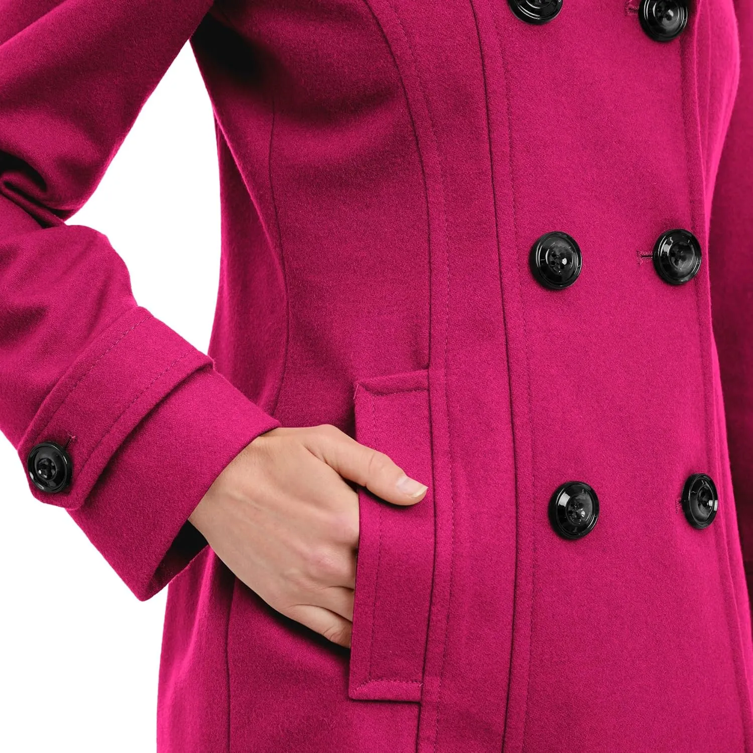 Anne Klein Women's Classic Double Breasted Wool Coat