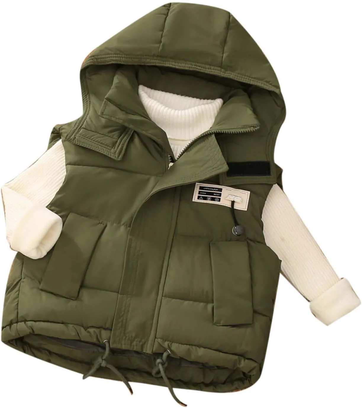 Boys Sleeveless Hooded Quilted Puffer Vest Lightweight Insulated Warm Winter Toddler Durable Casual Wear