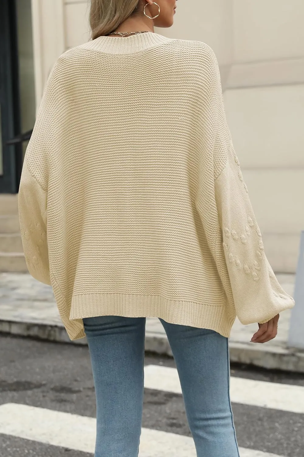 Cakulo Womens 2024 Oversized Chunky Cardigan Sweaters Fall Fashion Open Front Knit Long Sleeve Pockets Cardigans