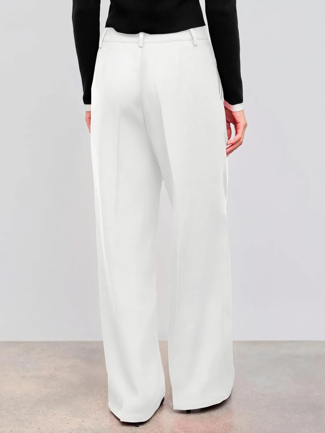 CIDER High Waist Pleated Wide Leg Pants