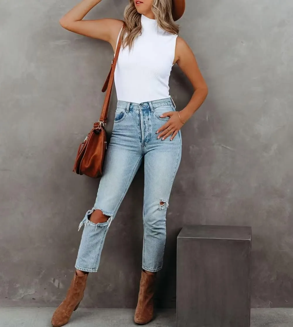 Lacozy Tank Tops for Women's Mock Turtleneck Top 2025 Summer Basic Sleeveless Stretch Ribbed Slim Fit Shirt