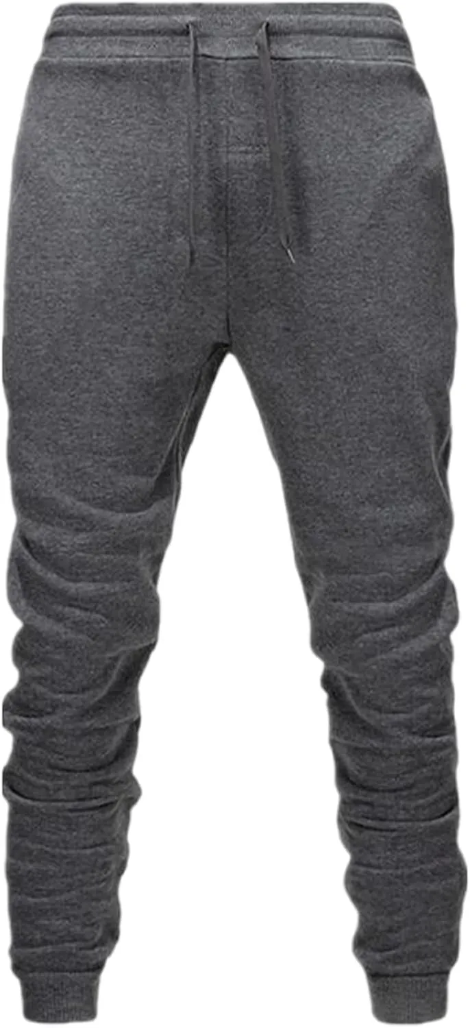 Men's Joggers Sweatpants Athletic Yoga Pants Casual Loose Fit Running Sweat Pant with Elastic Waistband Drawstring