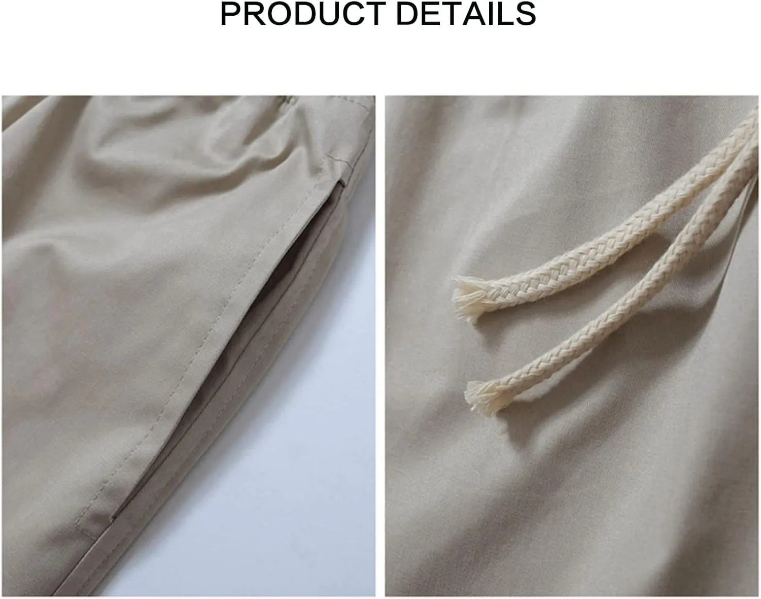 Mens Shorts 5 Inch Inseam Chino Cotton Casual Stretch Slim Fit Elastic Waist Jogger Workout Shorts with Pockets