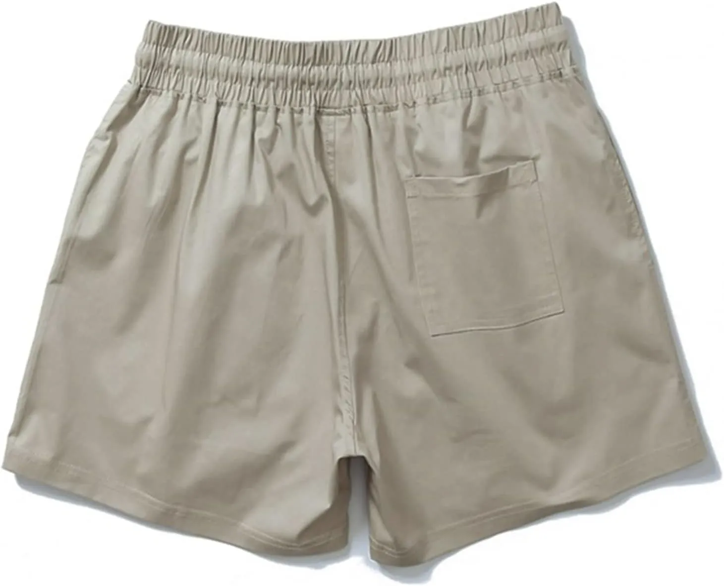 Mens Shorts 5 Inch Inseam Chino Cotton Casual Stretch Slim Fit Elastic Waist Jogger Workout Shorts with Pockets