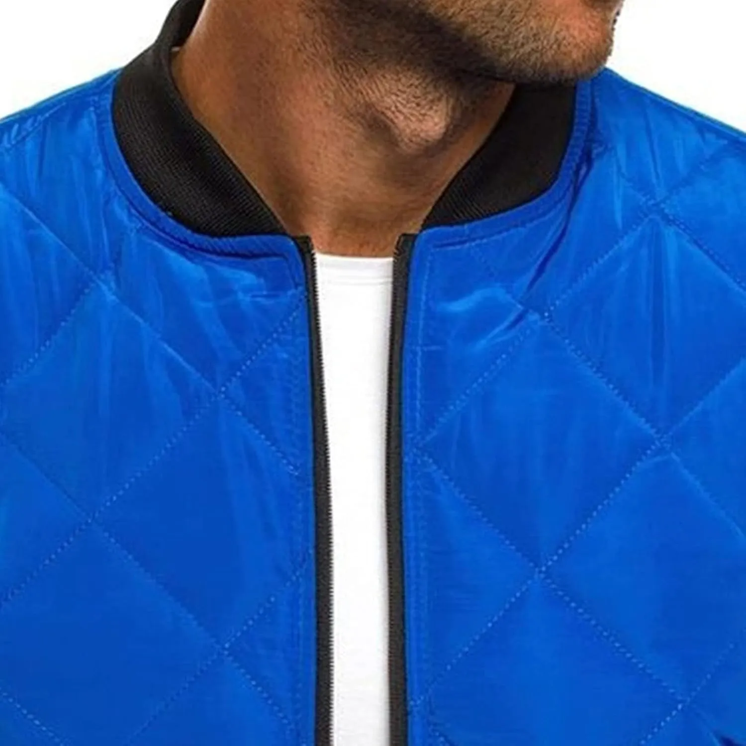 Men's Winter Baseball Jacket Male Warm Diamond Quilted Bomber Jacket Men Casual Thicken Pilot Padded Coats
