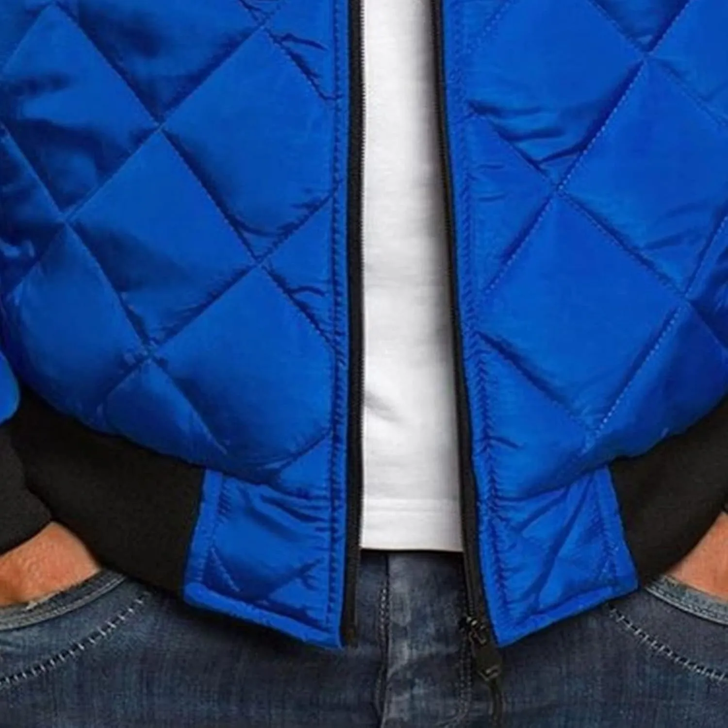 Men's Winter Baseball Jacket Male Warm Diamond Quilted Bomber Jacket Men Casual Thicken Pilot Padded Coats