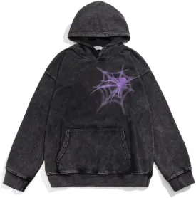 Obenie Retro Y2K Hoodie Gothic Casual Alphabet Blast Print Pattern Skull Fashion Hoodie Men Harajuku Men Clothing