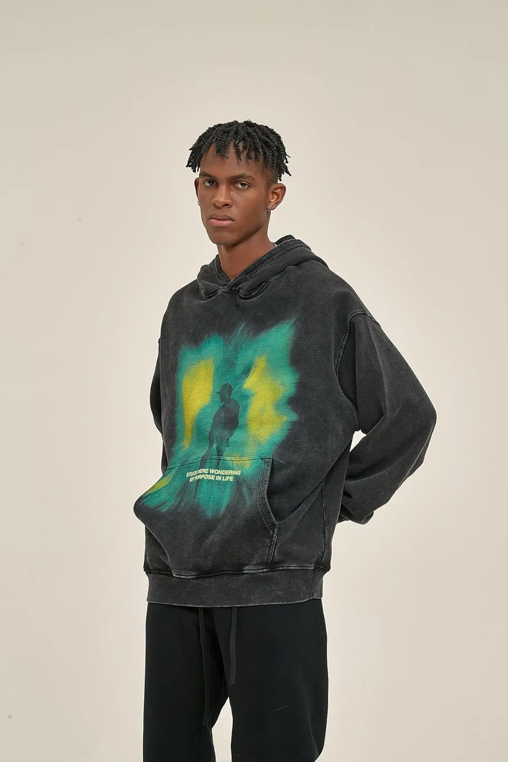 Obenie Retro Y2K Hoodie Gothic Casual Alphabet Blast Print Pattern Skull Fashion Hoodie Men Harajuku Men Clothing