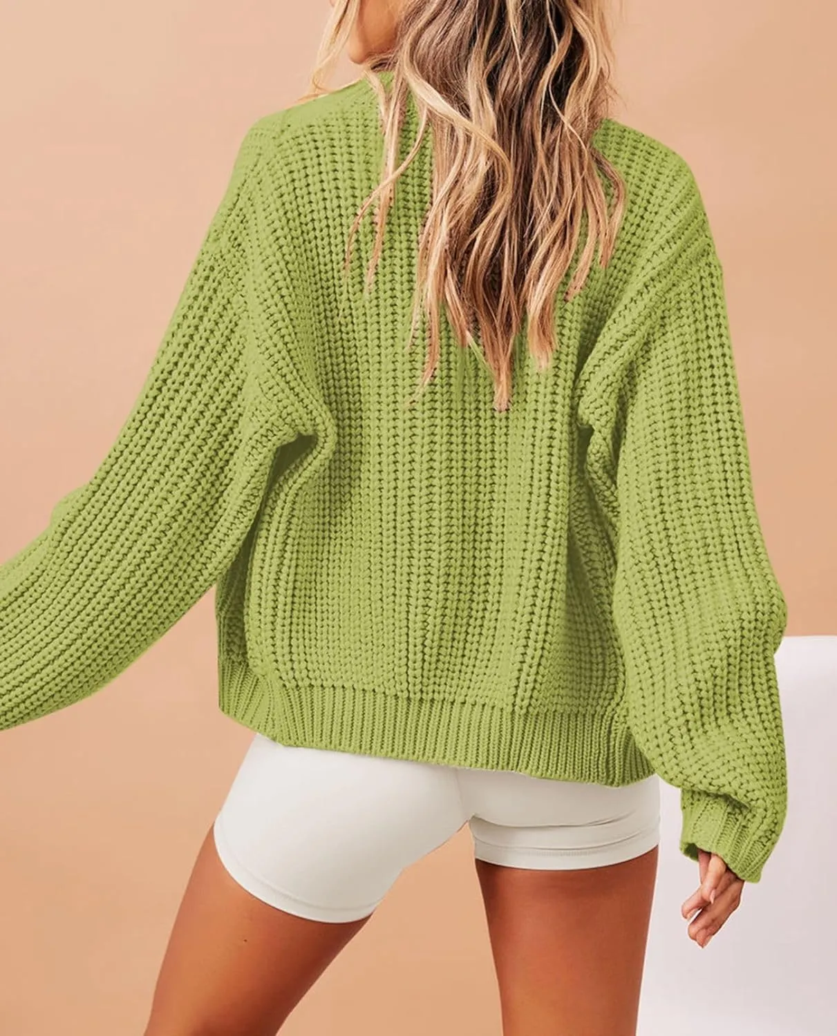 Pink Queen 2024 Fall Casual Cardigan Sweaters for Women Long Sleeve Full Zipper Chunky Knit Cardigans Jacket Coat