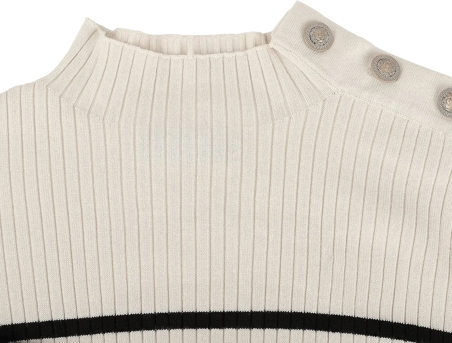 PrettyGuide Women's Short Sleeve Sweater Tops Mock Neck with Button Pullover Slim Fit Casual Business Knit Basic Top