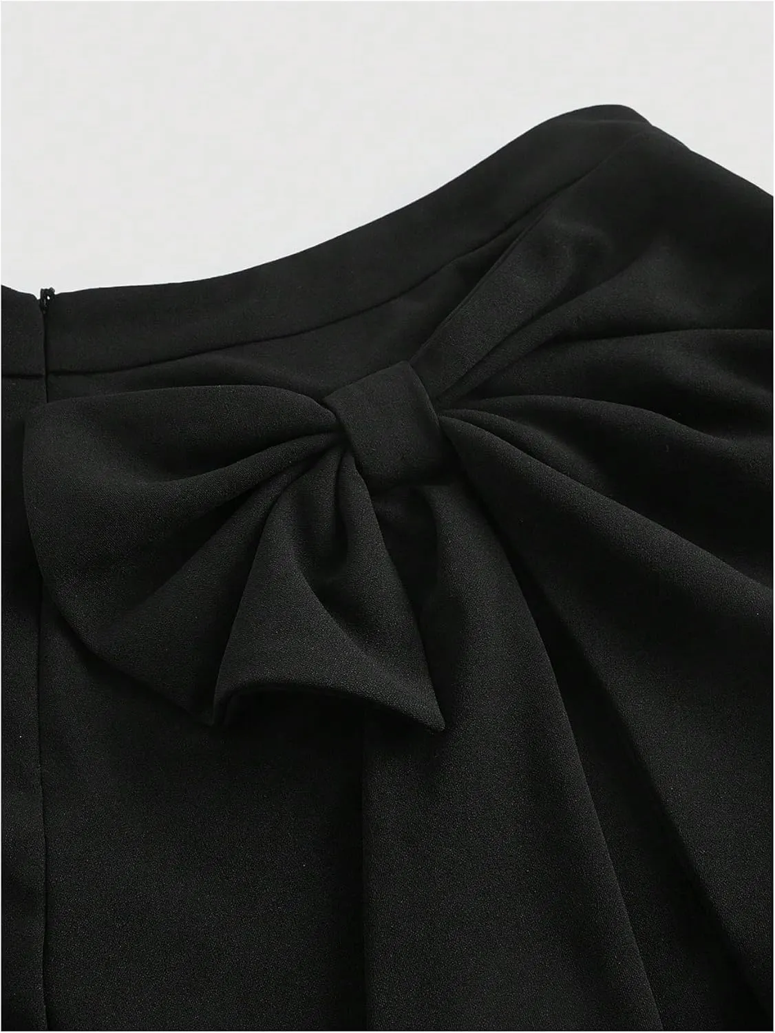SweatyRocks Women's Bow Front Mini Skirts High Waist Wrap A Line Asymmetrical Short Skirt