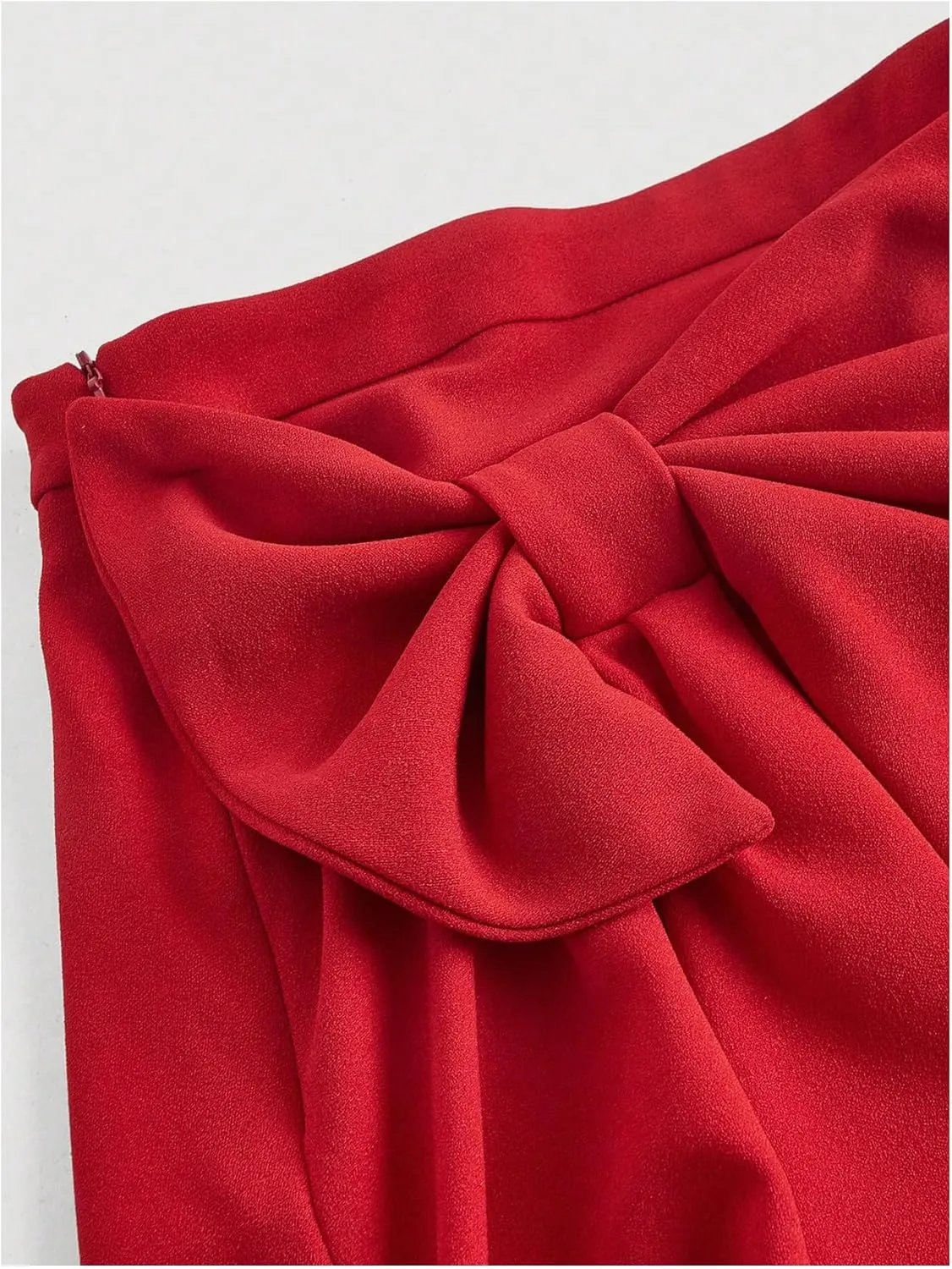 SweatyRocks Women's Bow Front Mini Skirts High Waist Wrap A Line Asymmetrical Short Skirt