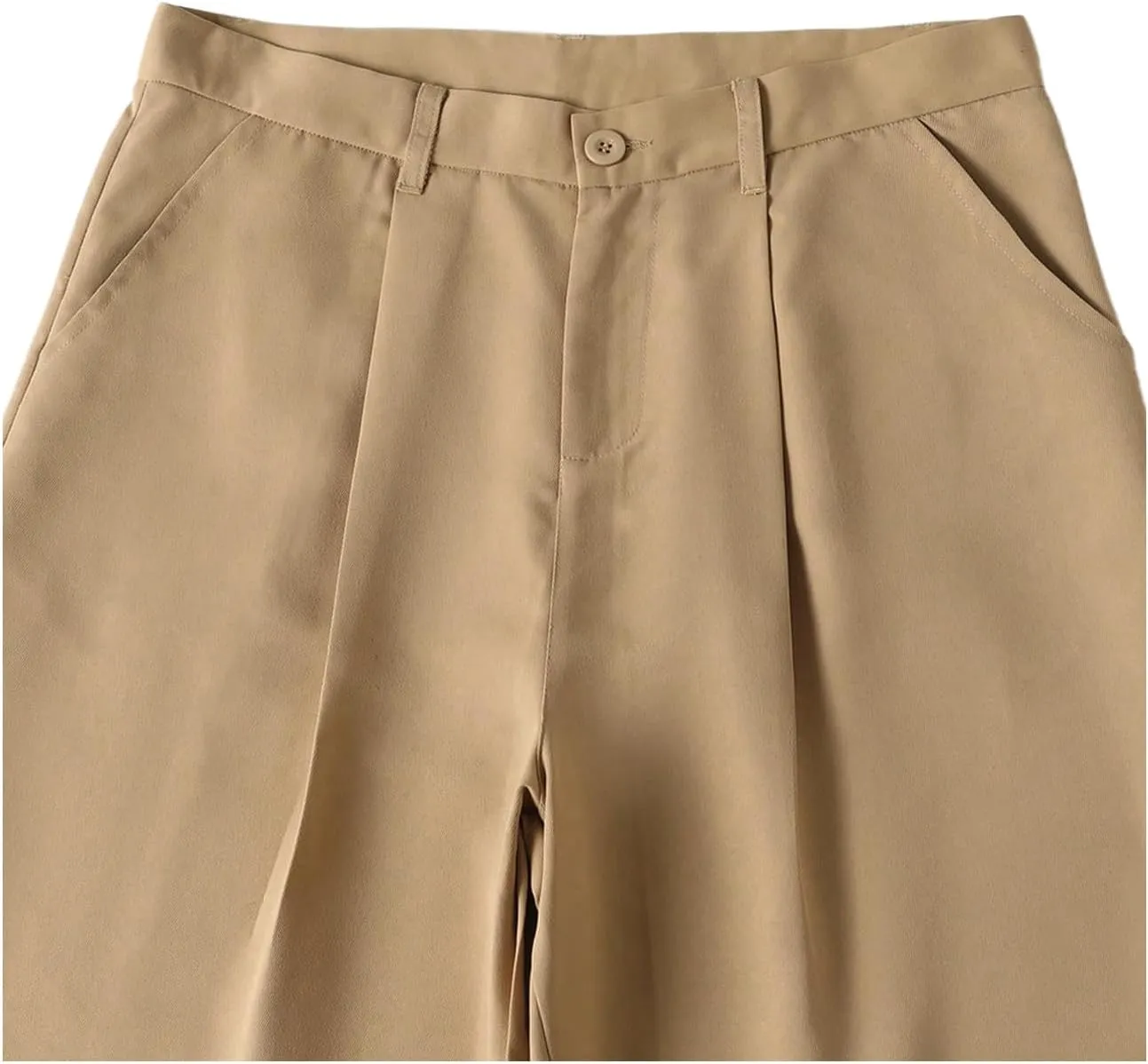 Verdusa Men's Casual Loose Wide Leg Pants Lightweight Trousers with Slant Pockets