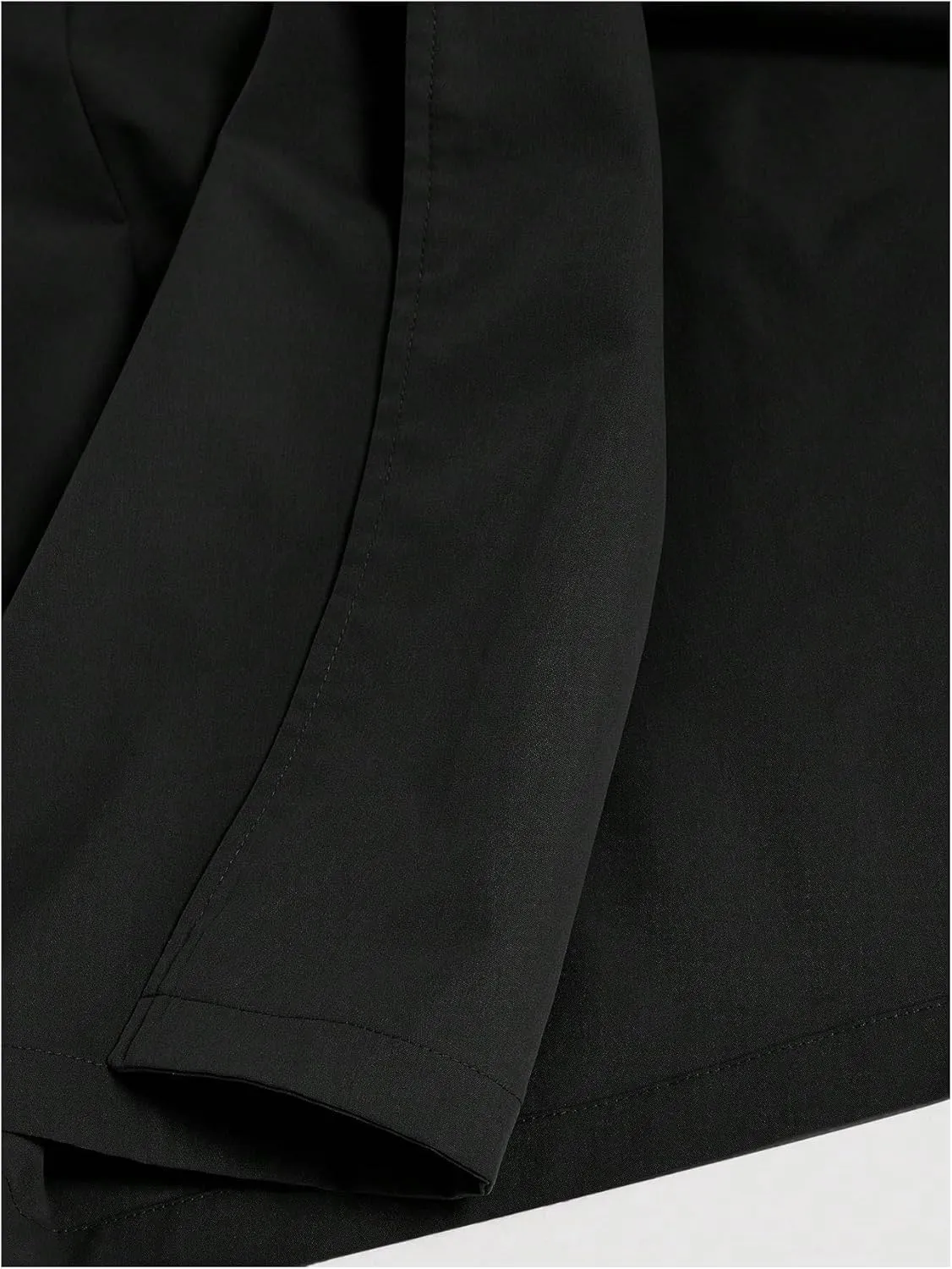 Verdusa Women's Double Breasted Trench Coats Lapel Collar Sleeveless Belted Vest Jacket