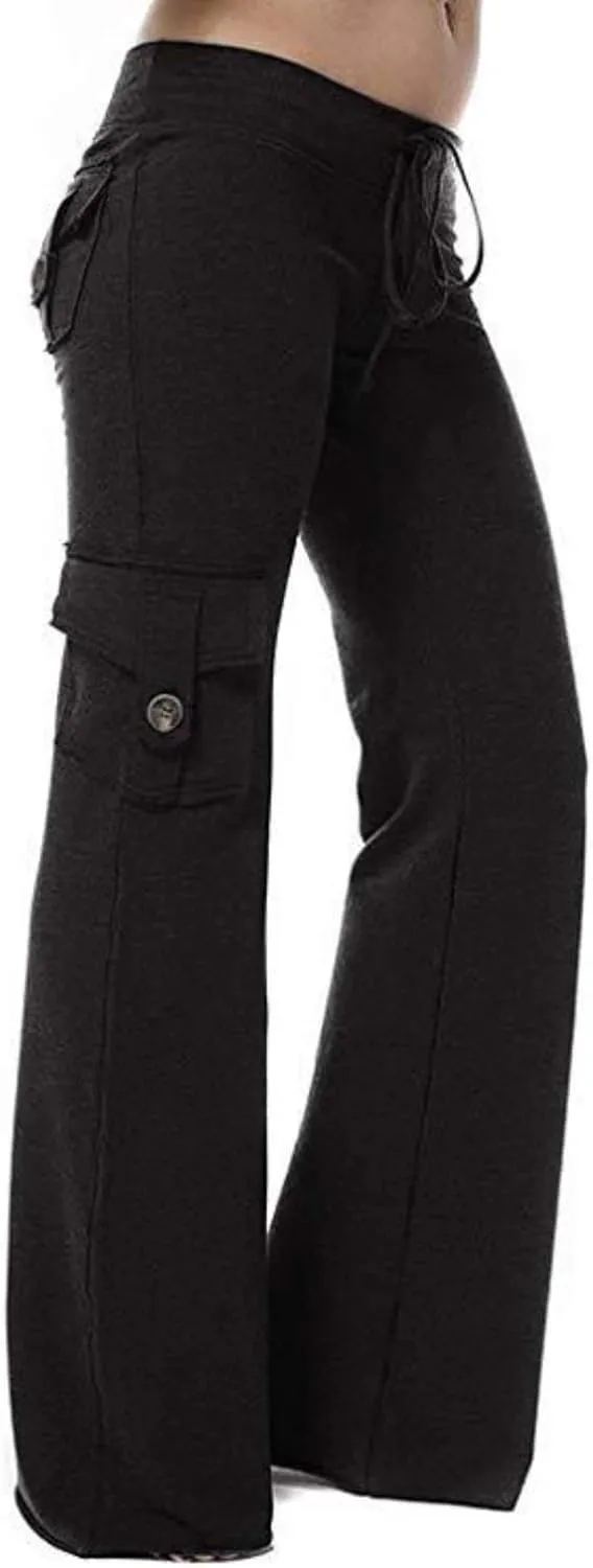 Wide Leg Yoga Pants Trouser Style Women Bootcut Flare Leggings High Waisted Workout Casual Plus Size Cargo Yoga Pant