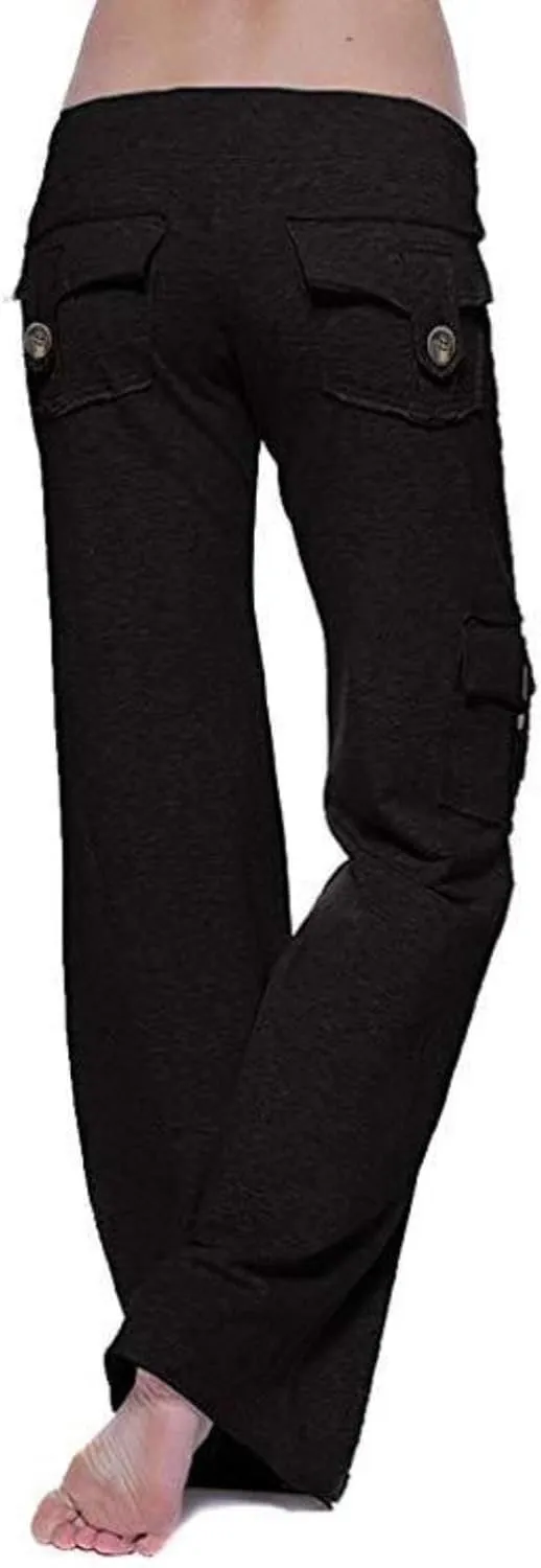 Wide Leg Yoga Pants Trouser Style Women Bootcut Flare Leggings High Waisted Workout Casual Plus Size Cargo Yoga Pant