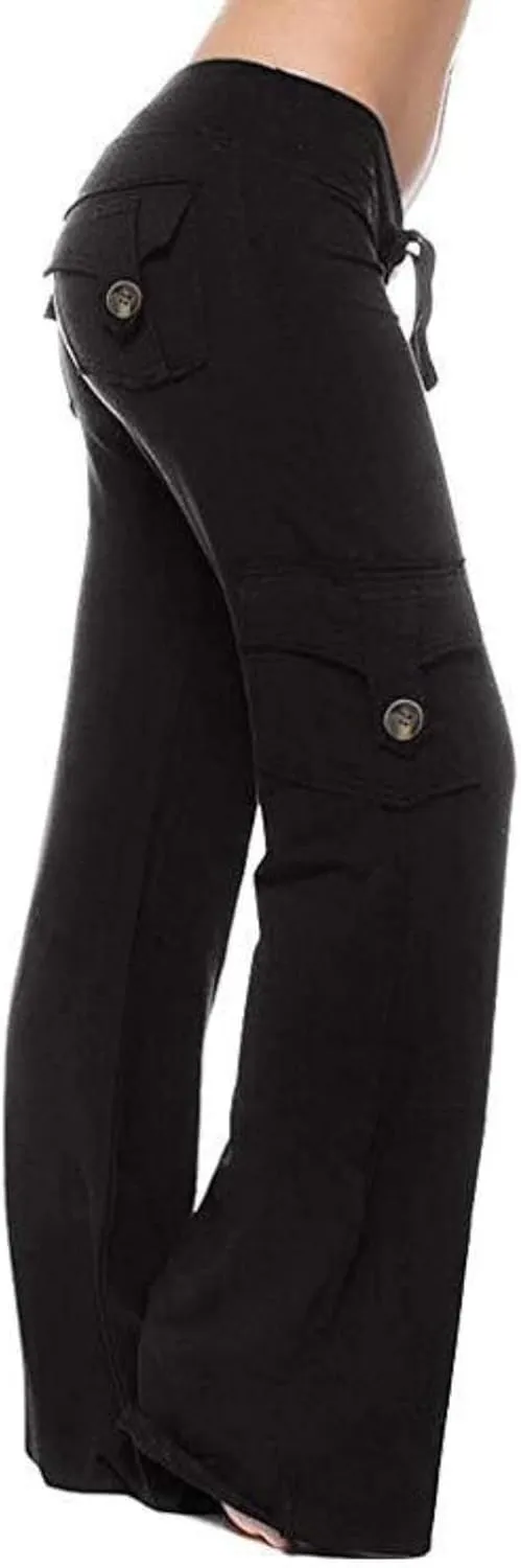 Wide Leg Yoga Pants Trouser Style Women Bootcut Flare Leggings High Waisted Workout Casual Plus Size Cargo Yoga Pant
