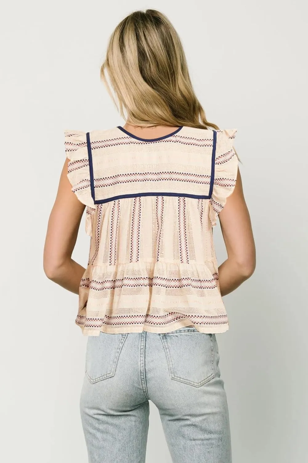 Women Boho Tie Front Peplum Top Floral Print Flowy Fringe Shirt Square Neck Ruffle Tank Top Going Out Blouse Tops