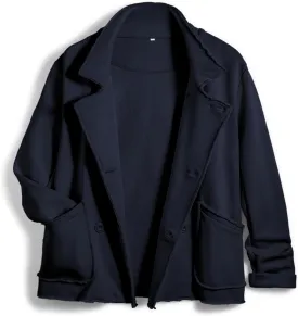 Women Warm Pea Coat Notched Lapel Neck Cropped Double Breasted Button Down Trench Overcoat Jackets with Pockets