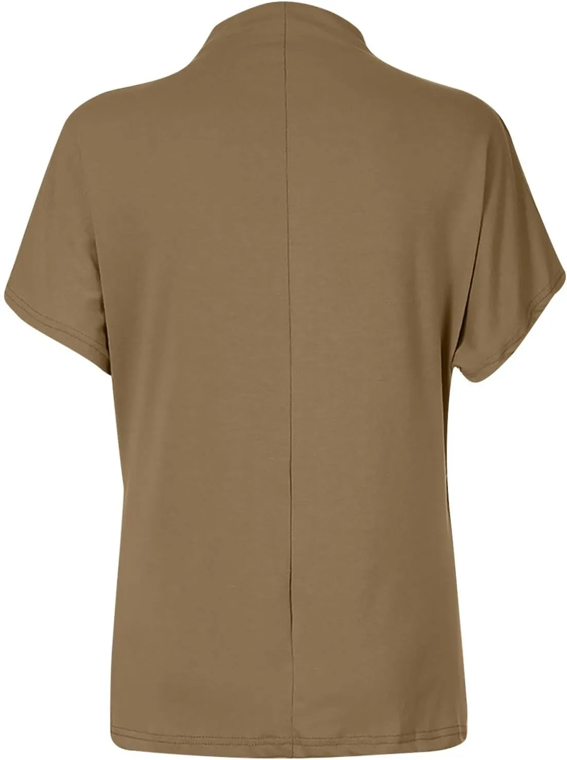 Women's Casual Loose Mock Neck Batwing Sleeve Tops,2025 Summer Solid Business Work Shirts Elegant Teacher Blouse