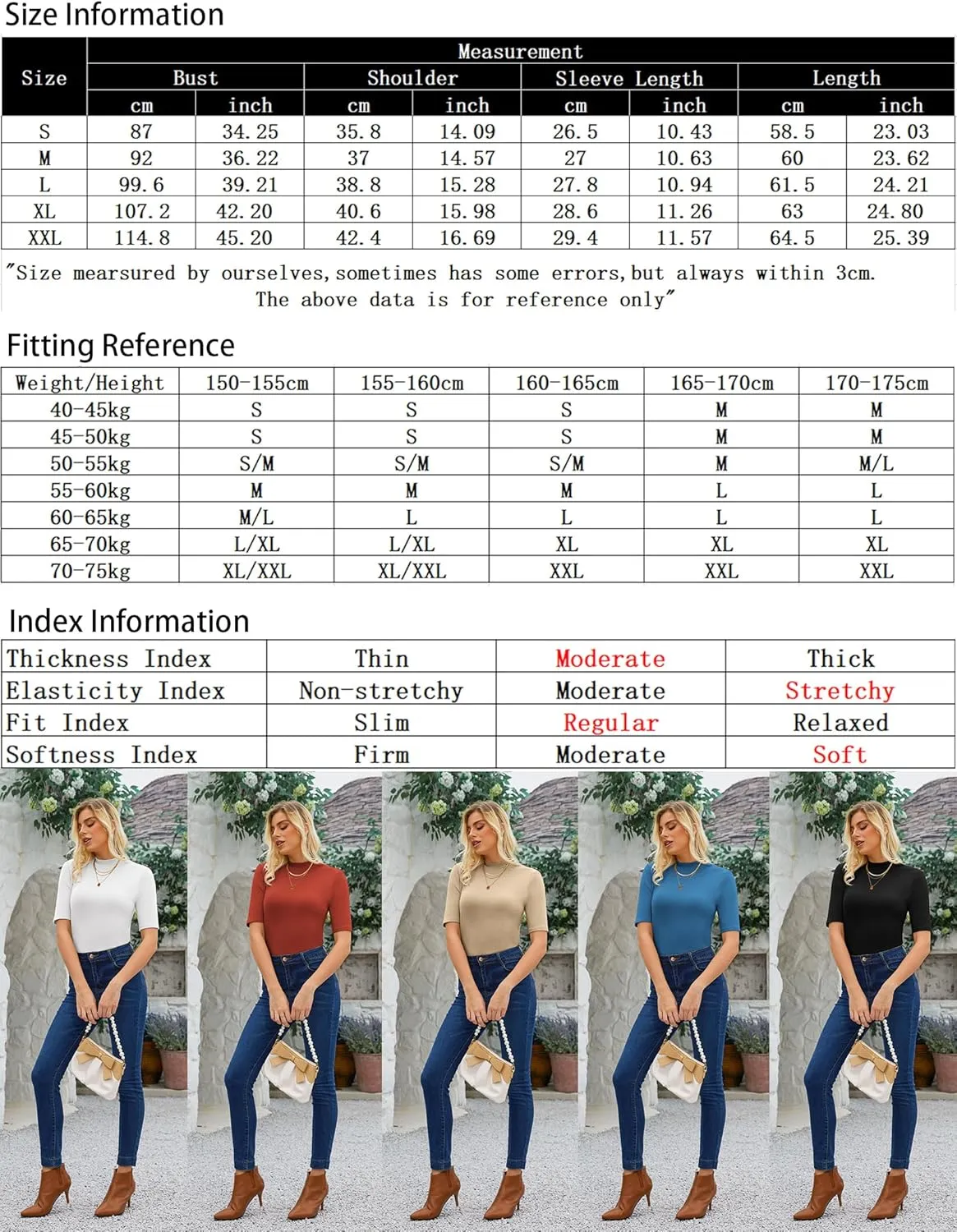 Womens Mock Neck Tops Dressy Casual Half Short Sleeve Mock Turtleneck Shirts Basic Tee Tops Blouse