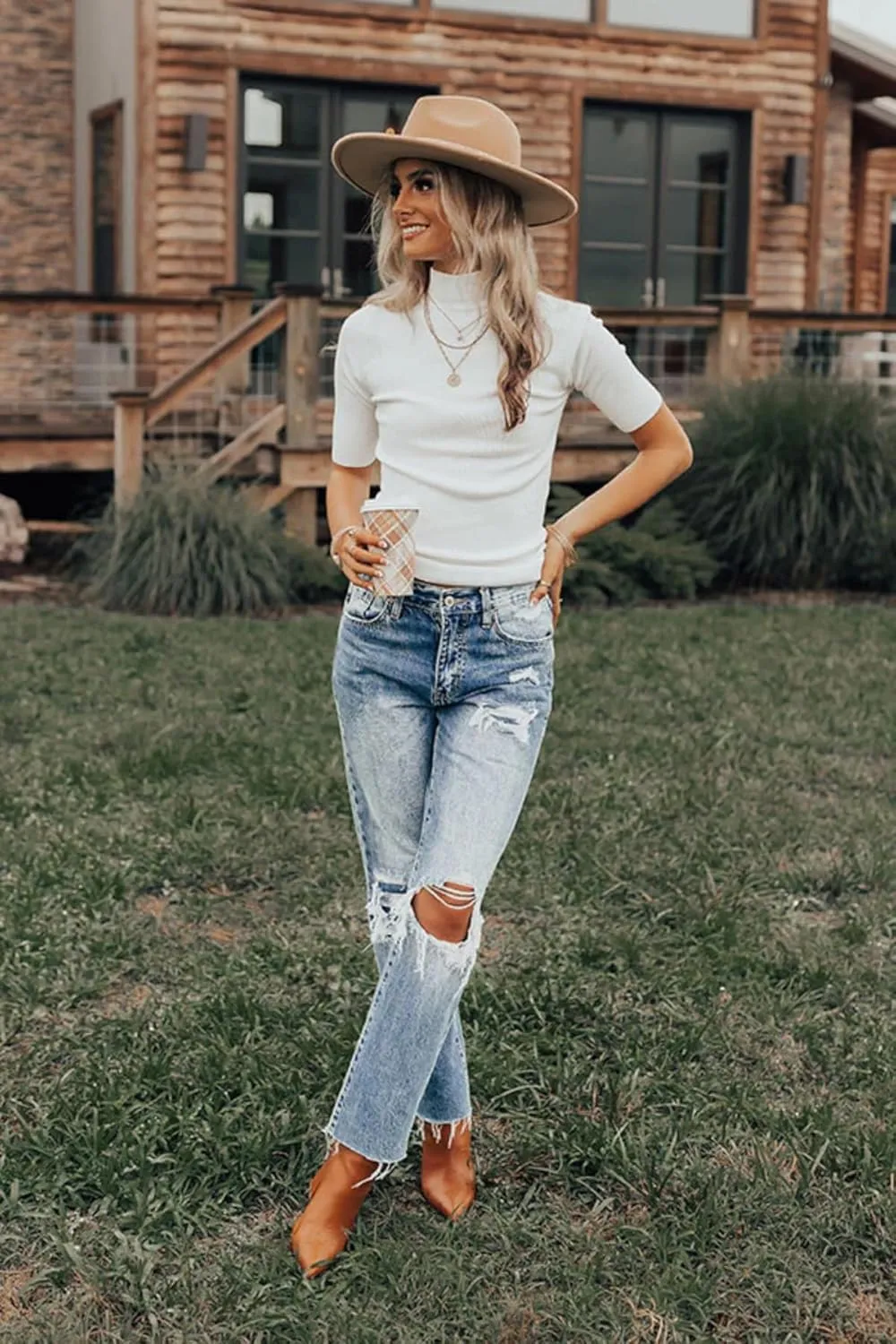 Women's Short Sleeve Sweaters Dressy Casual Mock Turtleneck Shirt Highly Stretchy Ribbed Knit Fitted Top Blouse