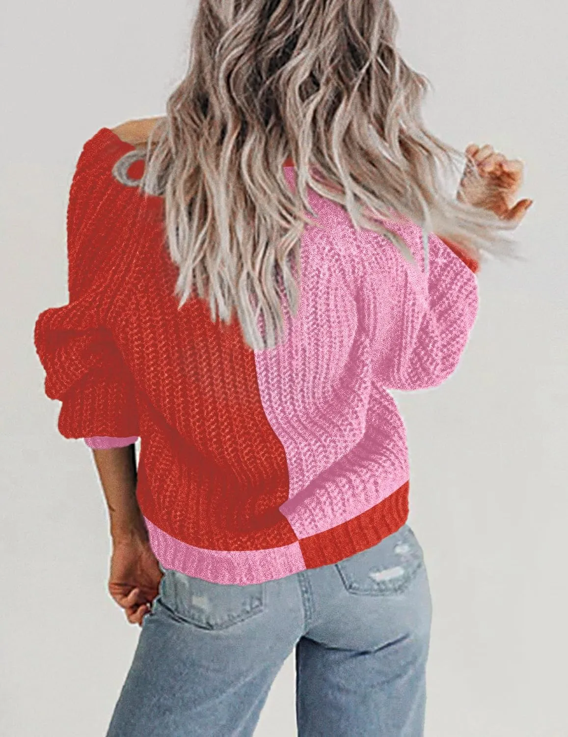 Zeagoo Women's 2025 Fall Chunky Knit Cardigans Open Front Long Sleeve V Neck Button Loose Cardigan Sweaters