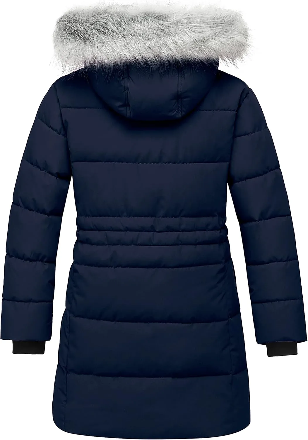ZSHOW Girls' Winter Coat Long Hooded Parka Soft Fleece Puffer Jacket with Removable Hood